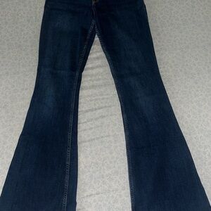 Hollister Dark Blue Wide Leg Jeans